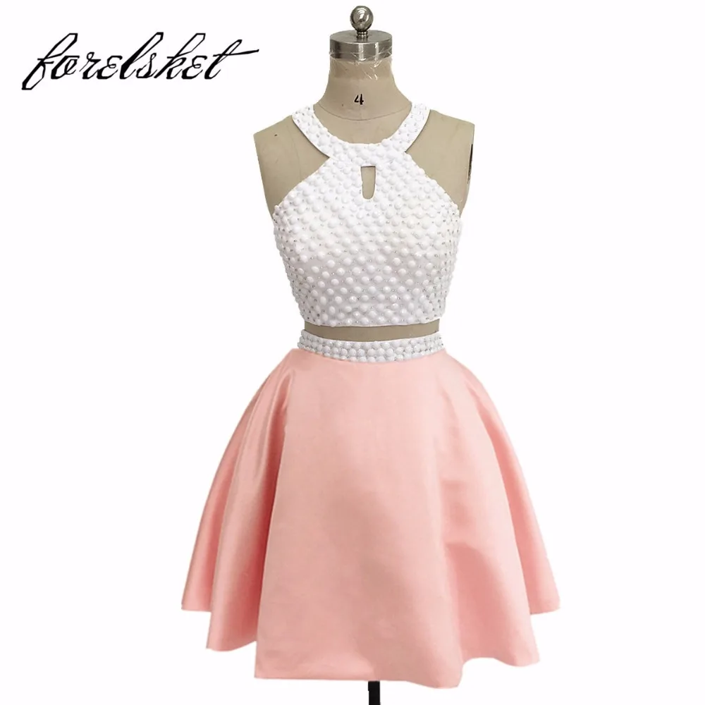 Платье для выпускного вечера длиной до колен из двух предметов 2020 платье