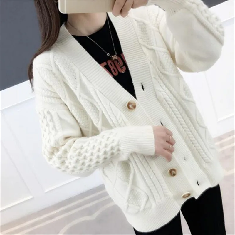 Высококачественный модный кардиган свитер новинка 2019 женское вязаное пальто
