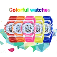 fashion childrens watch multi function electronic rubber wrist watch luminous boy girl waterproof student sports watch for kids