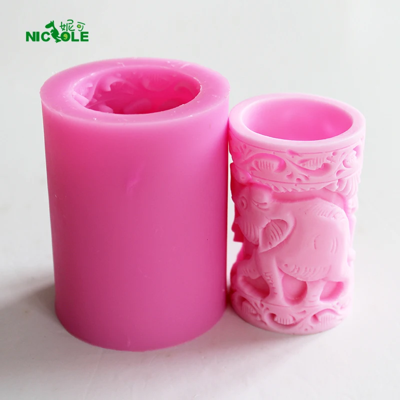 Рельефная силиконовая форма в форме слона формочка для самостоятельного
