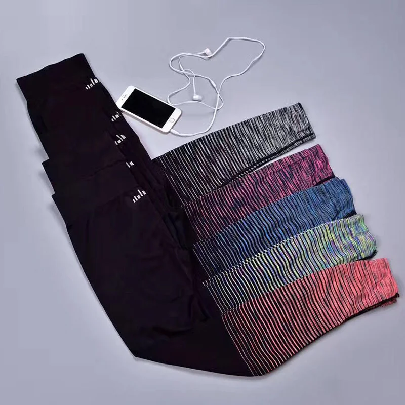 Женские быстросохнущие штаны для йоги MAIJION эластичные спортивные с высокой