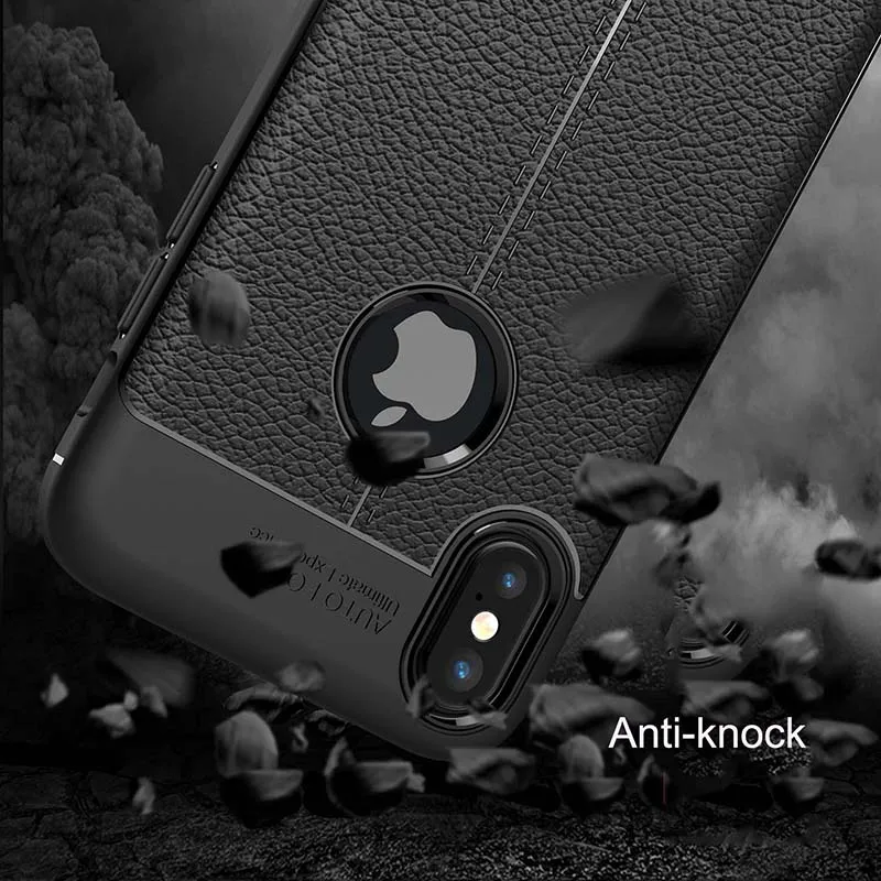Leather TPU Auto Focus case For iPhone 7 soft silicone Case XS Xs Max 5 5s SE 6 6s 8 Plus Luxury Back Cover | Мобильные телефоны и