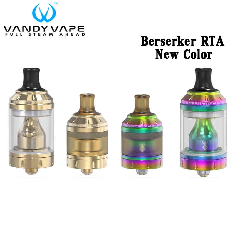 Новый цветной Vandy Vape Berserker 24 MTL RTA бак 2 мл до 4 5 топ наполнение легко построить VandyVape