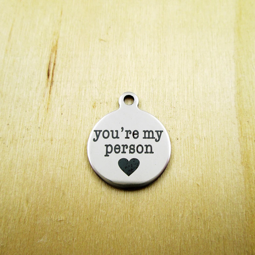 

10 шт./лот-Вы-мой человек, подвески из нержавеющей стали-лазерная гравировка-индивидуальные-DIY Подвески