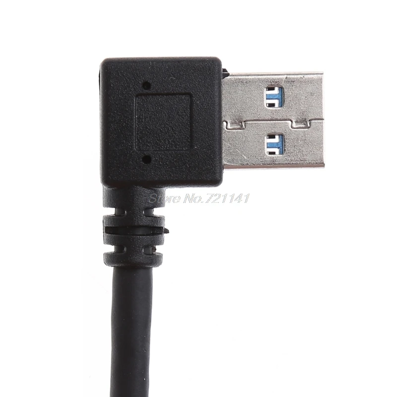 USB 3 0 тип A левый/правый угол 90 градусов штекер к прямой Женский Кабель адаптер
