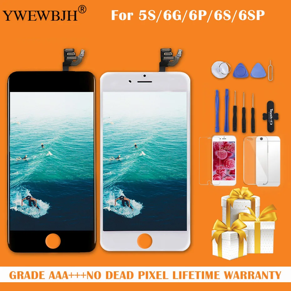 

Grade AAA+++ For iPhone 6 6S Plus LCD Display With 3D Touch Screen Digitizer Assembly For iPhone 5S Display No Dead Pixel