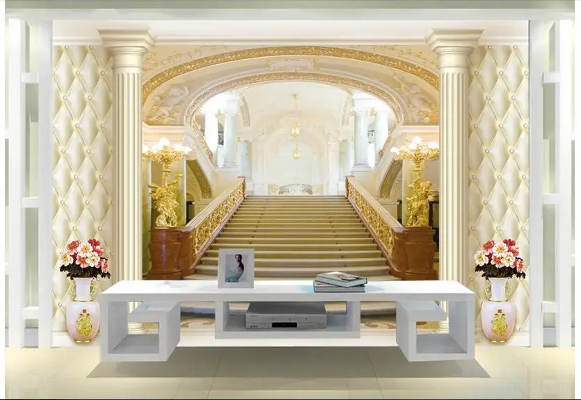 Пользовательские фото 3d обои Нетканые настенные стикеры Европейская картина с