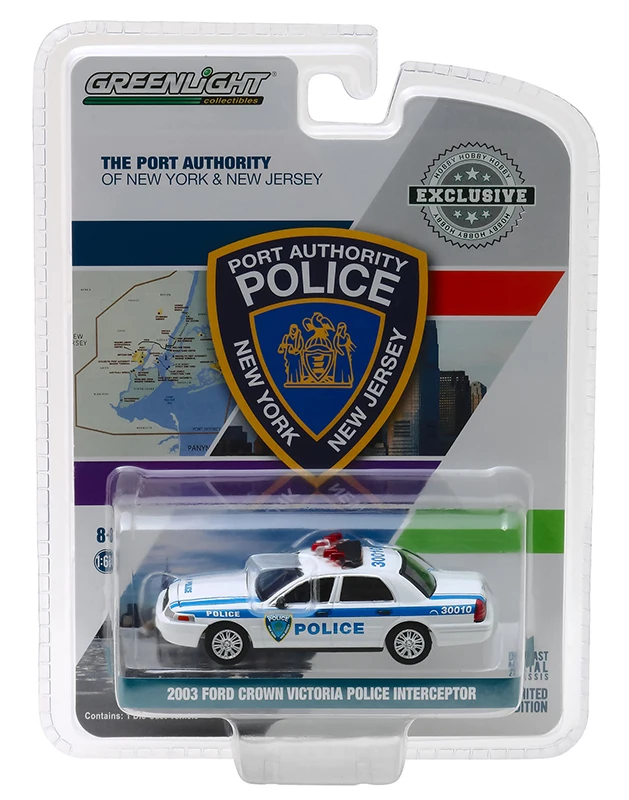 Зеленый светильник 1: 64 2003 Ford Crown Victoria Interceptor игрушечный автомобиль игрушки для детей литая под давлением модель автомобиля подарок на день рождения