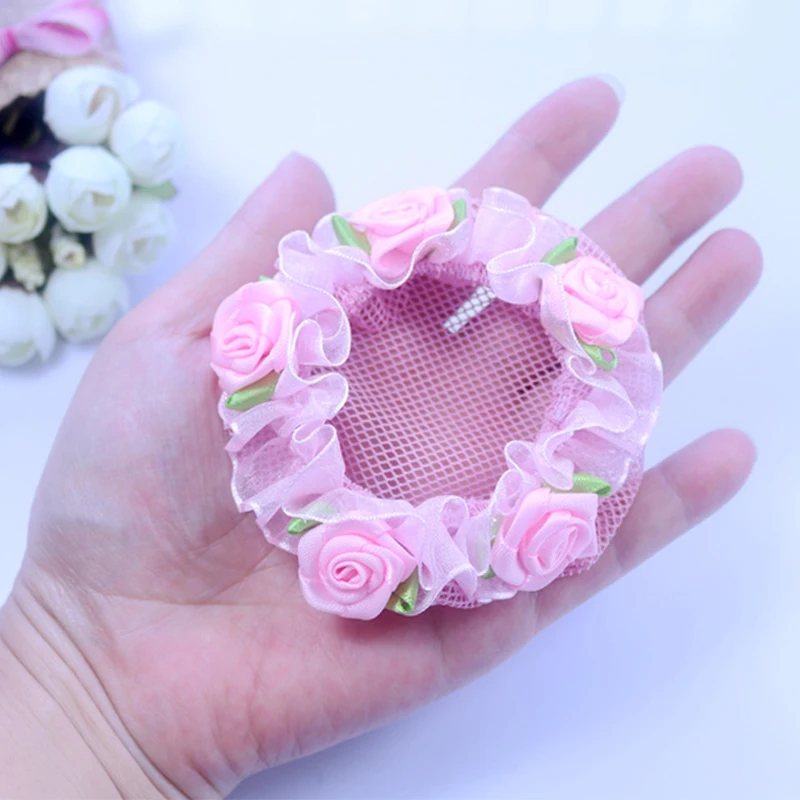 Эластичные ленты для волос с цветочной сеткой модные эластичные аксессуары в