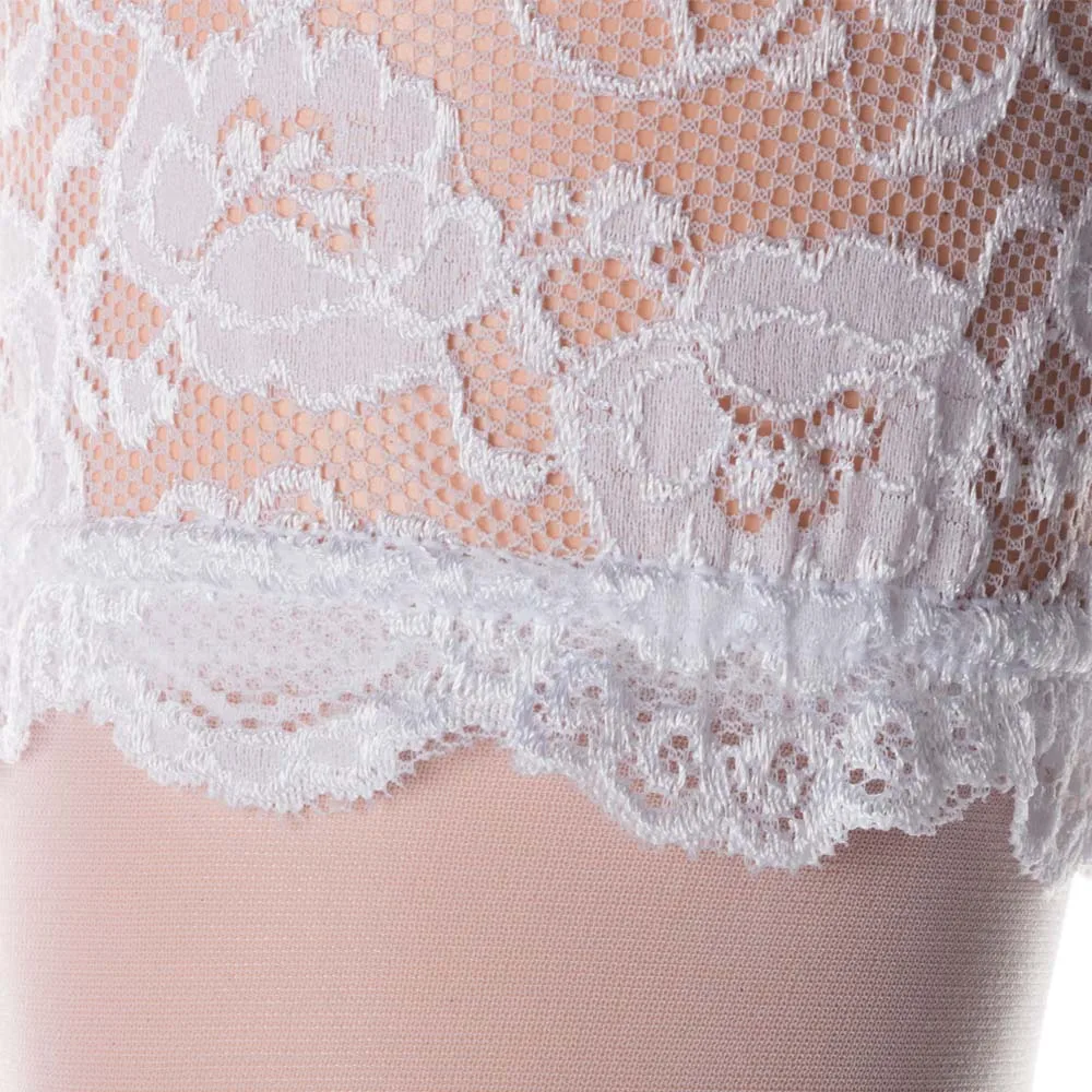 Широкие кружевные сексуальные модные женские колготки до бедра с кружевным