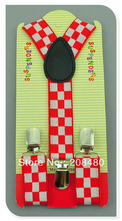 Подтяжки детские в клетку/шахматную клетку 2 5x65 см|kids suspenders|elastic bracesbraces suspenders |