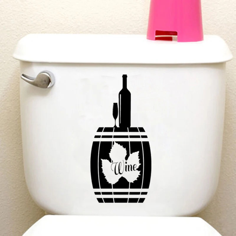 Спирта бочка бутылка вина Ggrape лист виниловые настенные наклейки в туалет 6WS0064|wall