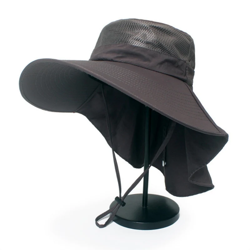Outdoor Sun Protection Caps Breathable Hunting Fishing Hat Fishing Cap Wide Brim Hat With Neck Flap Women Men's Sportswear