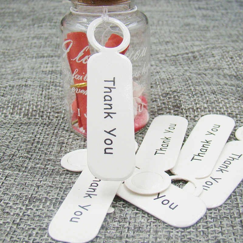 5*1 3 см милые ювелирные изделия бумажная бирка напечатанная вручную 500 шт + Белая