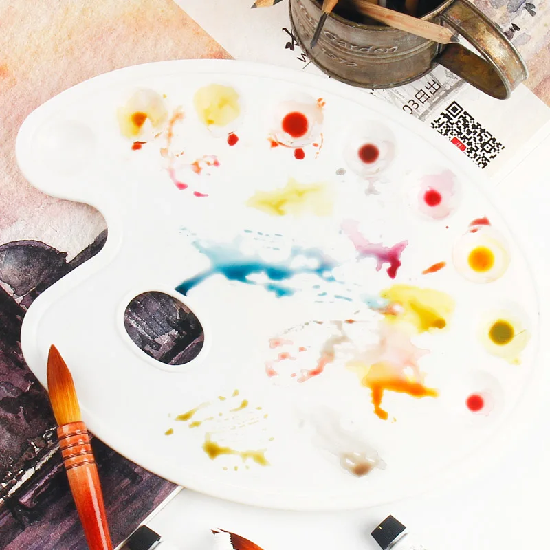 9 колодцев дизайн пластиковая палитра принадлежности для художественной краски