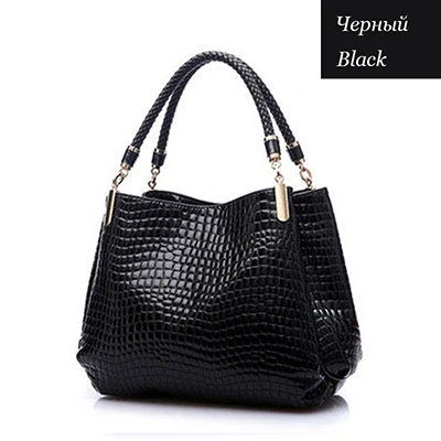 Black Famous Brand Известный дизайнерский бренд сумки женские кожаные сумки роскошные женские ручные сумки кошелек модные сумки через плечо Bolsa Sac крокодил - Цвет: Black Famous Brand
