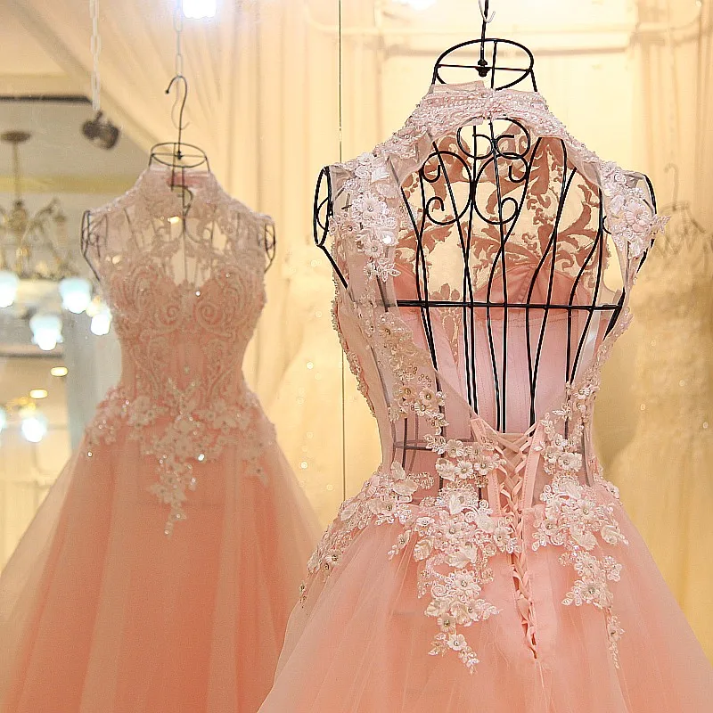 Backlake индивидуальный заказ без рукавов Свадебные платья Аппликации хрустальные