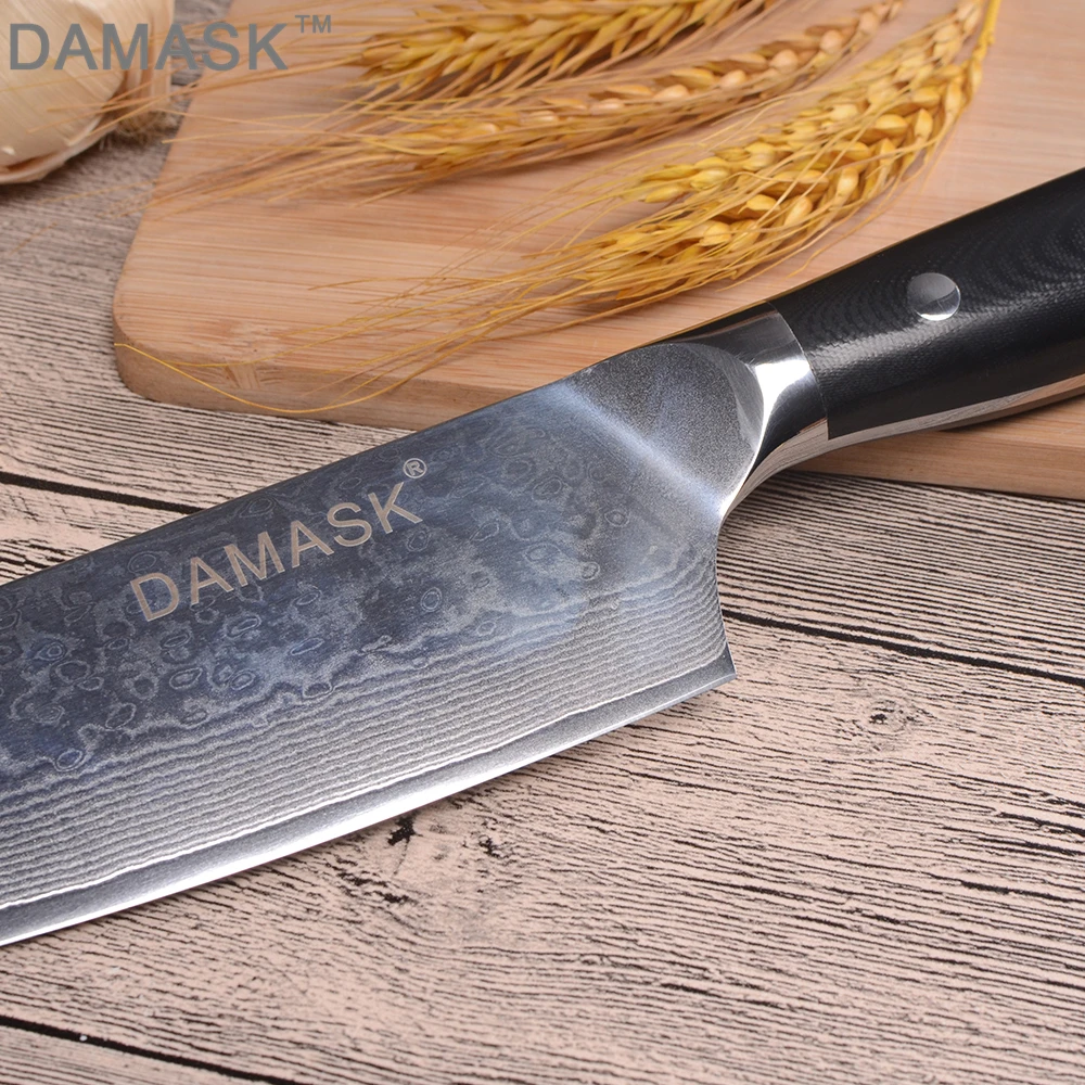 Дамасской бренд новый нож Дамаск Нескользящие G10 ручка 8 дюймов профессиональный