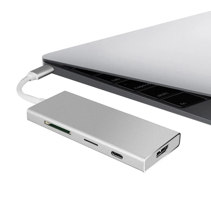 Larryjoe 7 в 1 Type c концентратор USB 3 TYPE C к HDMI совместимый + PD SD TF кардридер многопортовый