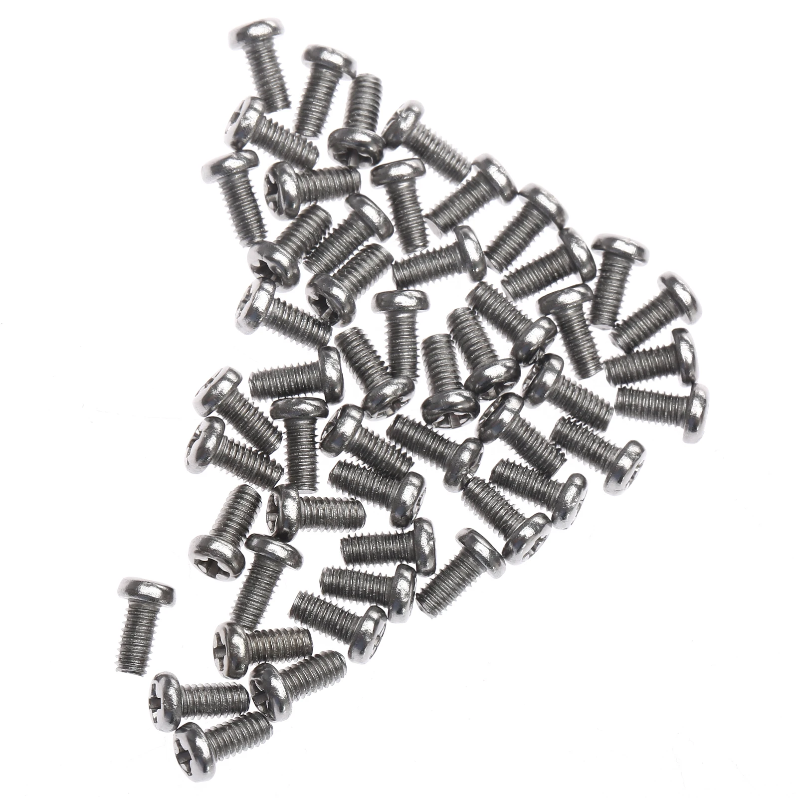 50Pcs M2.5x5mm Stainless Steel Phillip Plain Screws and Bolts M2.5 Cross Recessed Pan Head Phillips Cap Fastener Machine Tools |