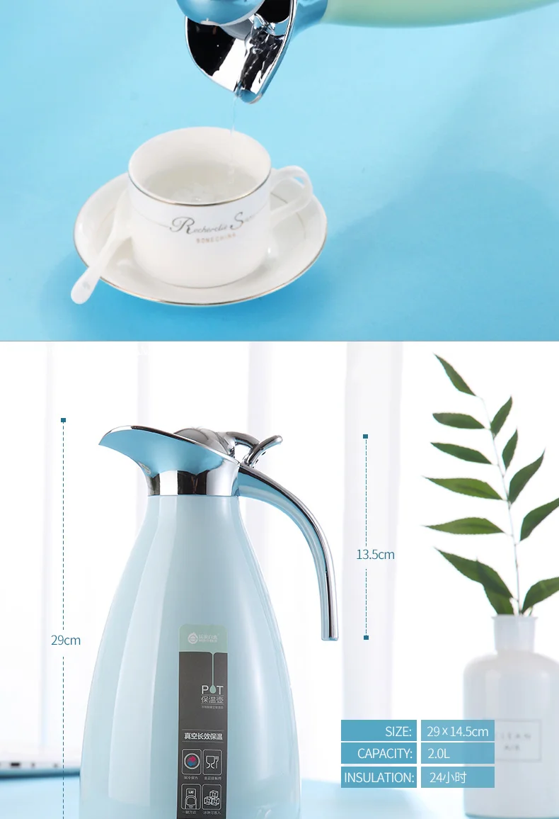 WORTHBUY Thermal Water Kettle Vacuum Insulation Thermos For Water Tea 304 Stainless Steel Thermal Jug Pot Kitchen Drinkware