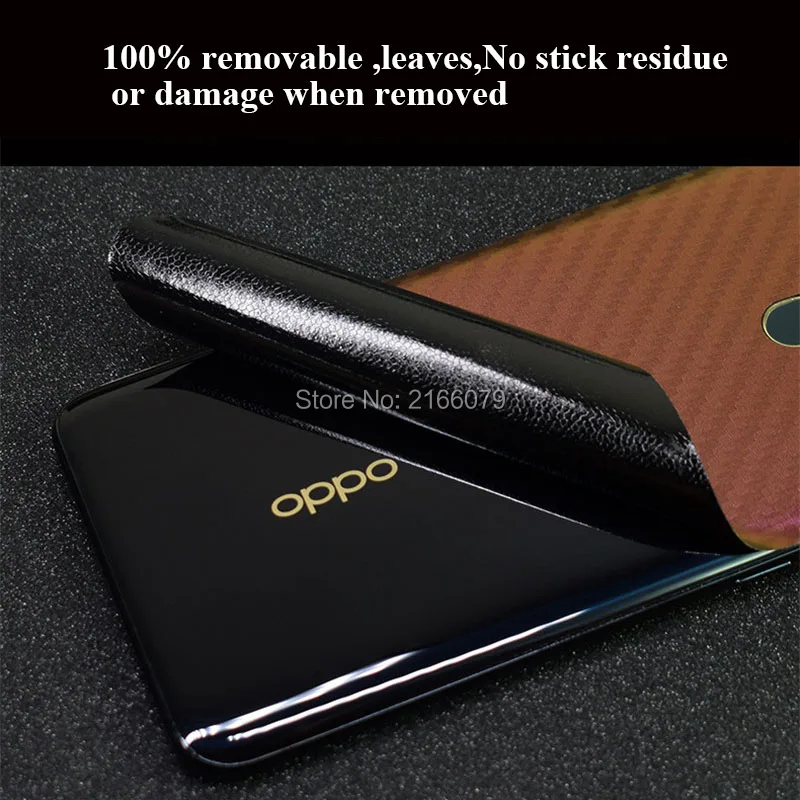 Для OPPO A9 A9X A7 A7X A5 A3 3D градиентная задняя крышка из углеродного волокна наклейка