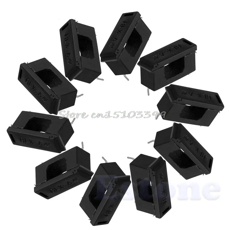 10Pcs 5x20mm Fuse Holder With Cover Chassis/Panel Mount BLX-A Black Fr PCB Board Drop Ship | Обустройство дома