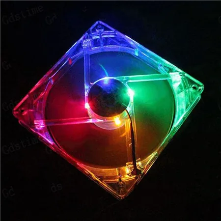 color Компьютерный Вентилятор Quad 4 Светодиодный светильник 120 мм PC чехол для компьютера Вентилятор охлаждения мод тихий Molex разъем легкий Instal светодиодный вентилятор 12 В - Цвет лезвия: color