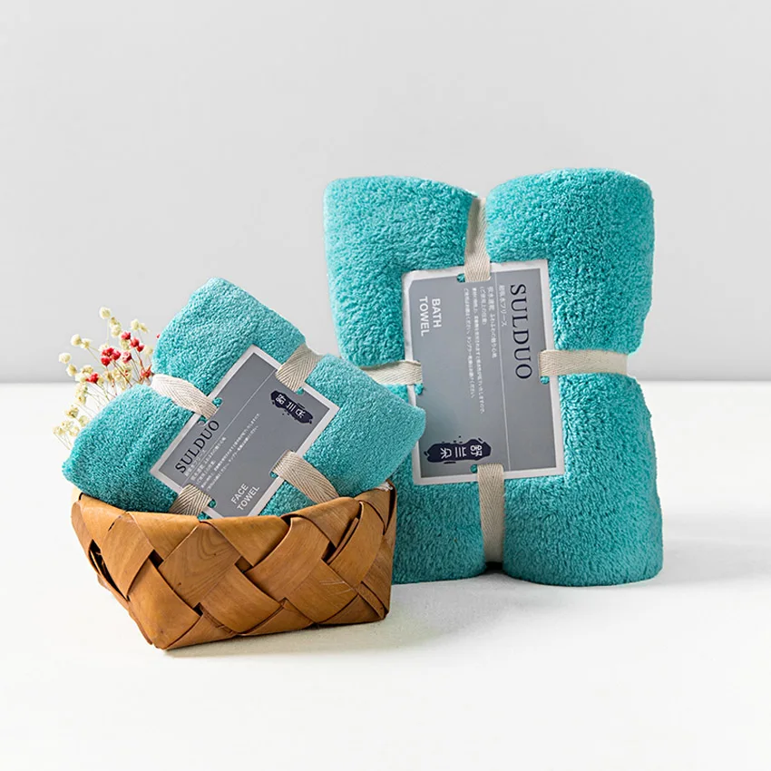 Однотонное банное полотенце для душа 2 шт. волшебное мягкое лица набор простых