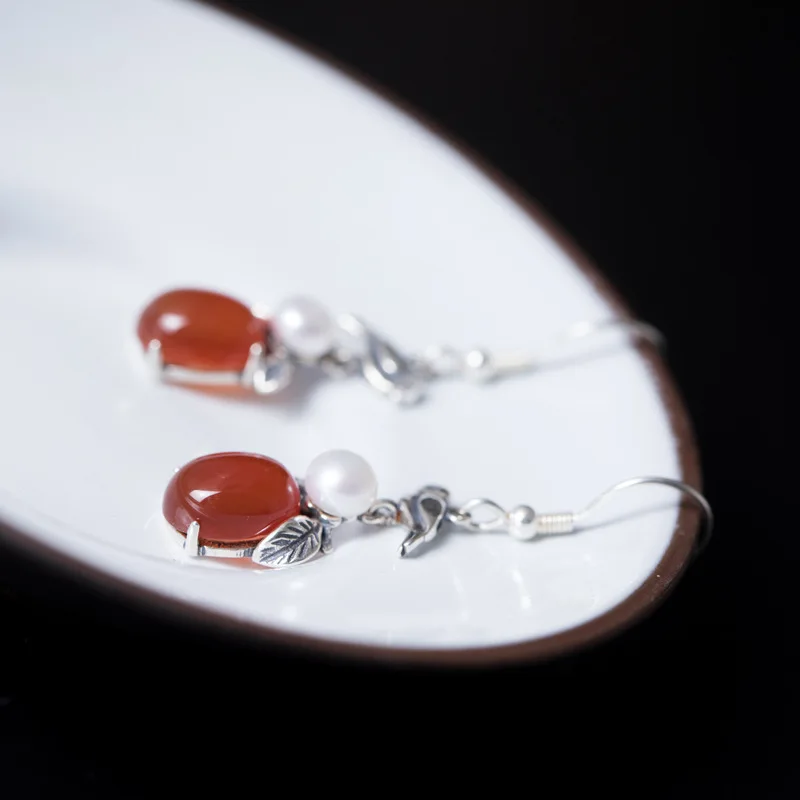 bird ethnic dangle earrings woman sterling 925 silver vintage jewelry crystal pearl high quality animal women | Украшения и