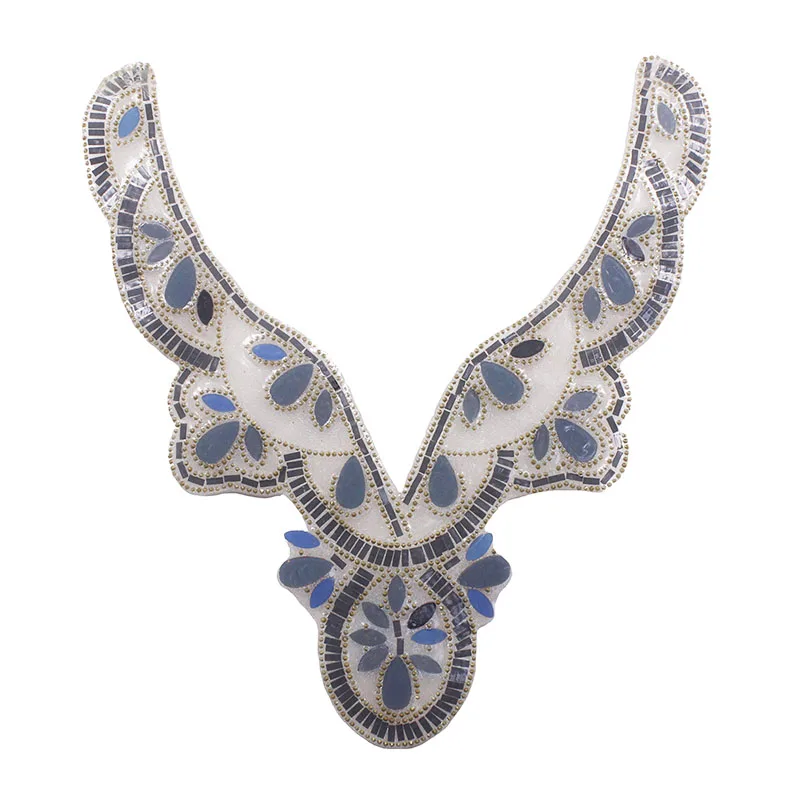 Ошейник Стразы с хрустальным вырезом и аппликацией горячей фиксации 5 шт.|iron on