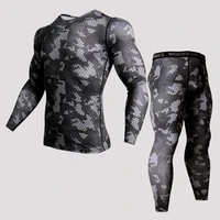 mens running t shirts long sleeve shirts gym leggings workout quick dry second skin compression sportswear training suits set