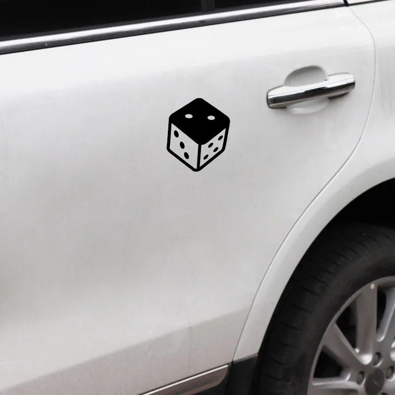 YJZT 11.2*13.4CM Lucky Dice Decor Car Modelling Sticker Vinyl High Quality 12-1369 | Автомобили и мотоциклы