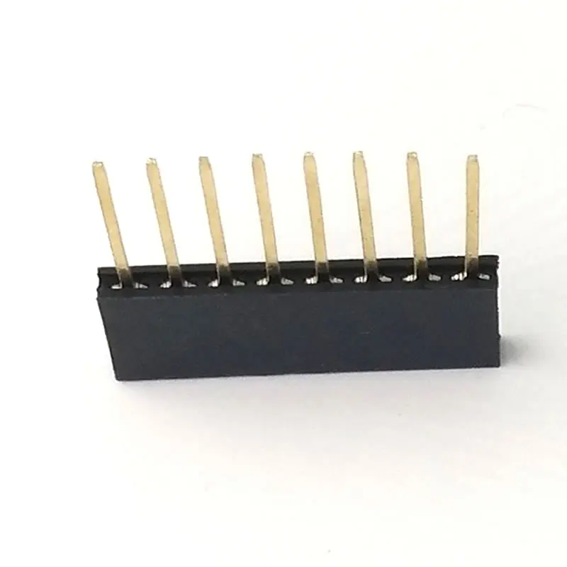 

35pcs/lot Pin Header 8 pin 2.54MM 10MM Long Needle Female Pin Header Strip Stackable Header 8pin Free shipping