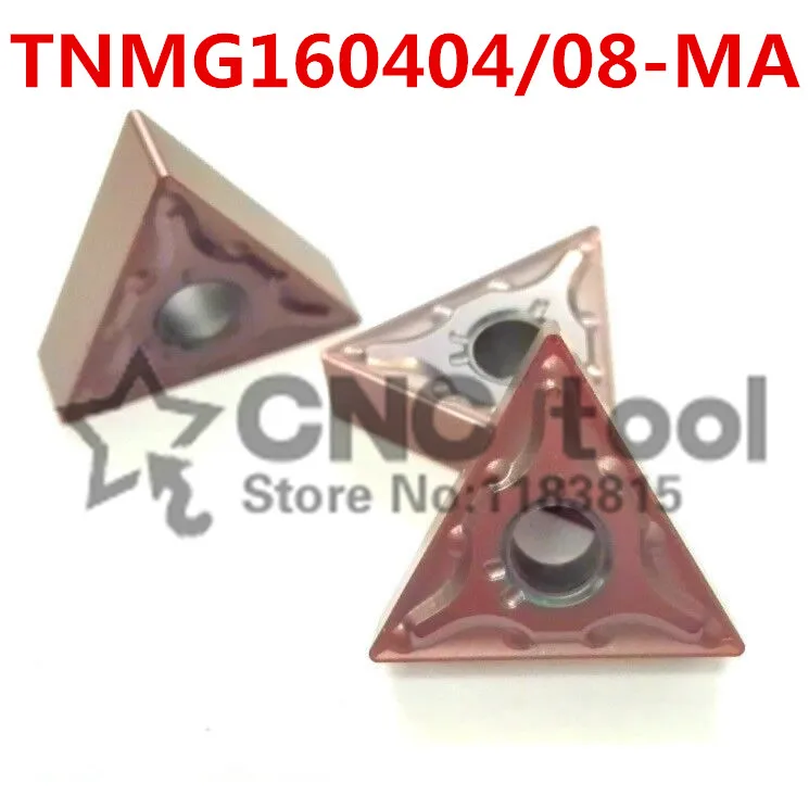 

10PCS TNMG160404-MA / TNMG160408-MA carbide CNC inserts,lathe tool,apply to stainless steel and steel processing,MTJNR/WTENN