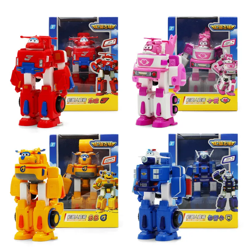 2017 новые стили 6 моделей Супер Крылья слайд тянуть обратно самолет робот ПВХ