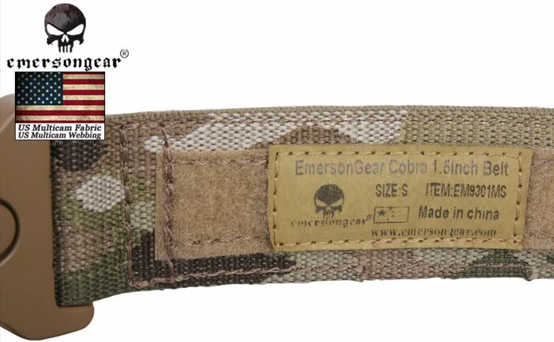 EmersonGear Cobra 1,5 дюйма ремень Rigger/Duty Army тактический ремень мужской ремень-черный-серый-Койот-все размеры! Обхват талии Поддержка