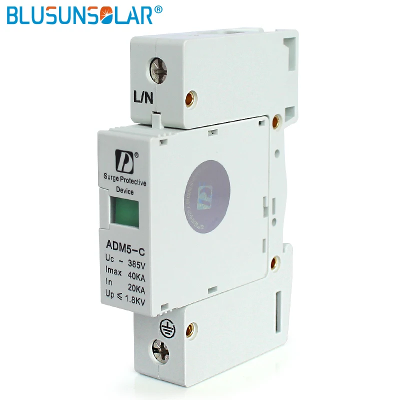 Стандарт 1P 40KA 110V 220V 380V AC Din Rail SPD, высокое качество, защита от молний