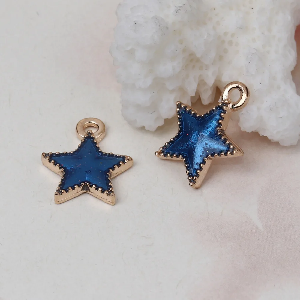 DoreenBeads подвески из цинкового сплава в виде Галактики звезды золотые синие