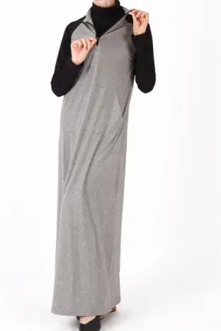 Gray Abaya Женская абайя кимоно черный серый лоскутное мусульманское макси платье Femme дубай турецкий турция бангладеш кафтан исламский халат одежда - Color: Gray Abaya