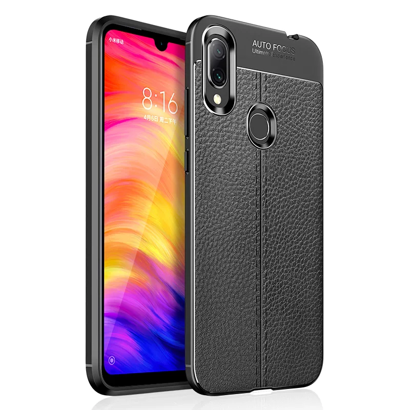 Msvii личи шаблон чехол для Xiaomi Redmi Note 7 кожаный Силиконовый ТПУ анти-осенний