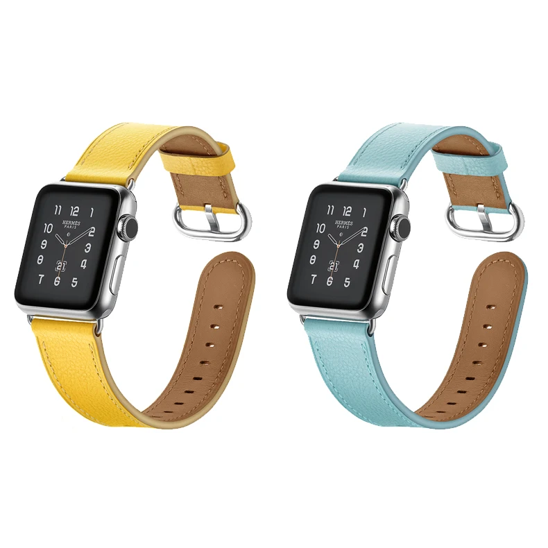 Кожаный ремешок для apple watch, ремешок apple watch 5, 4, 3, ремешок 42 мм, 44 мм, ремешок correa iwatch 5, 38 мм, 40 мм, Классическая пряжка, браслет, ремень