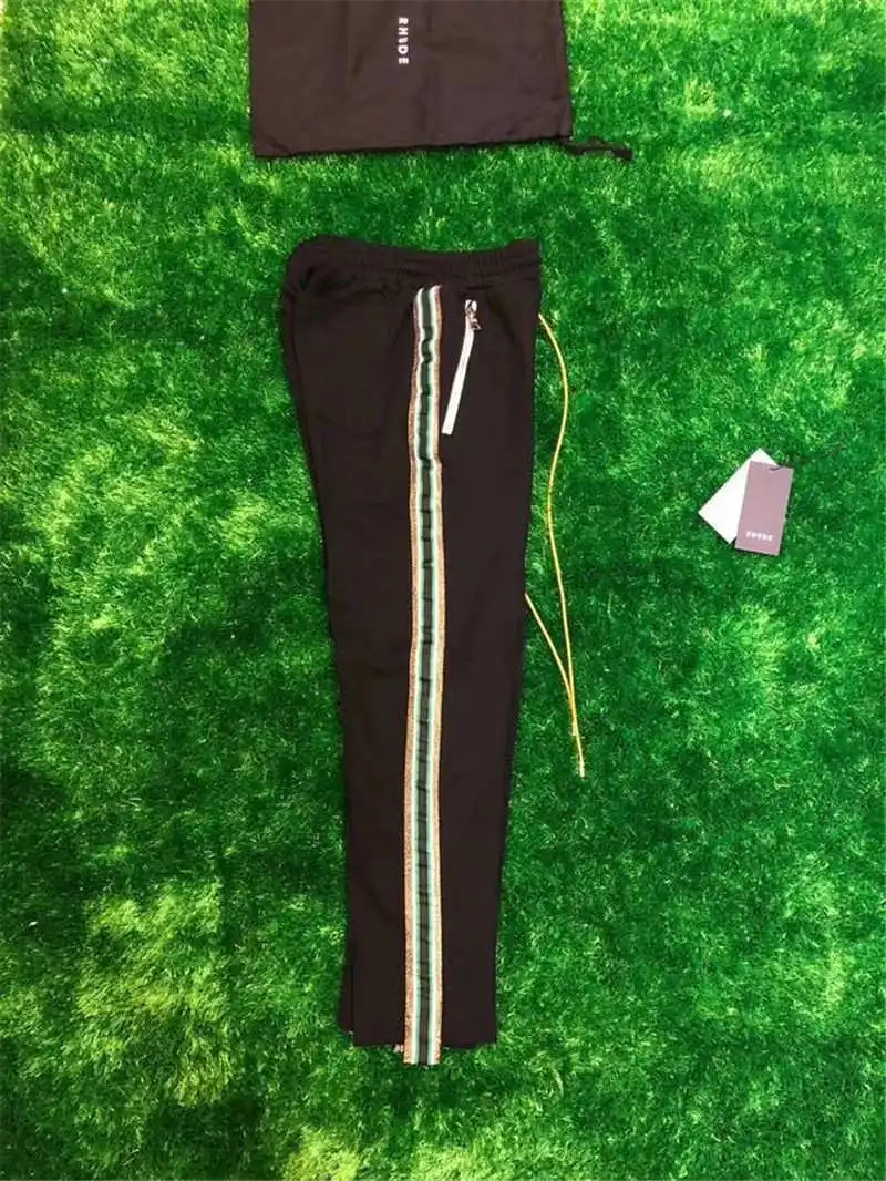 RHUDE женские спортивные брюки для мужчин 1:1 высокое качество riri молния RHUDE Drawstring осень-зима бегунов Брюки - Цвет: 1