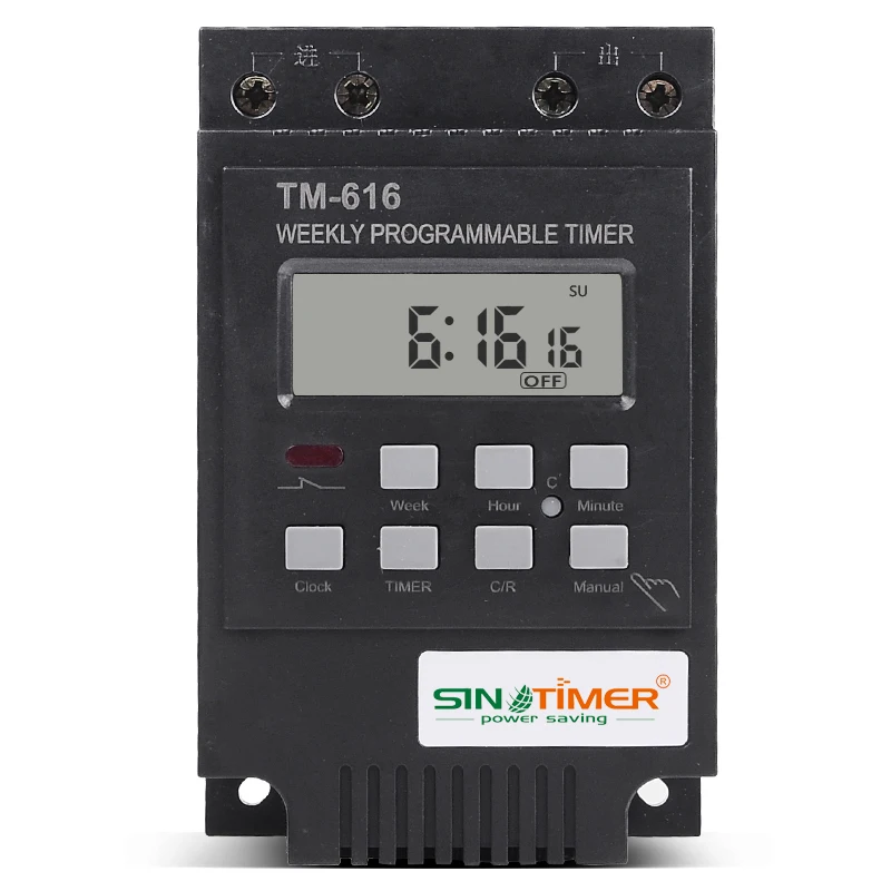 7 дней программируемый цифровой таймер реле управления 220 В Din рейку TM616|Таймеры| |