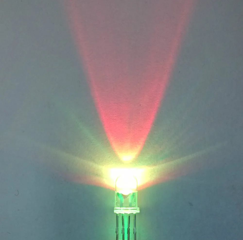 Бесплатная доставка 50 шт./лот 5 мм RGB LED общий анод 4Pin трехцветные излучающие диоды