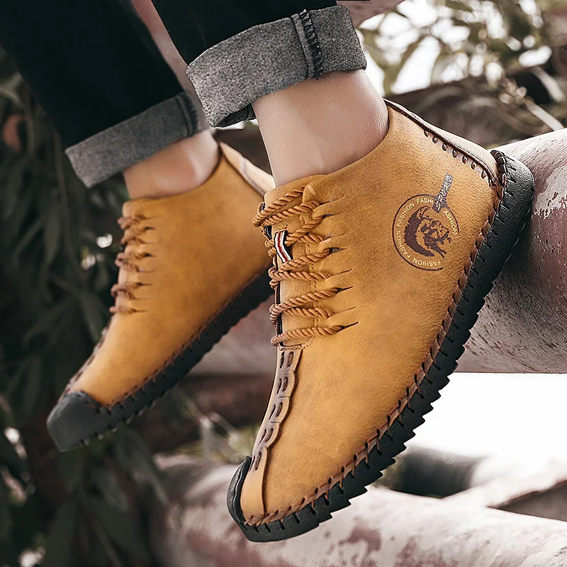 Big Size 2018 New Comfortable Casual Boat Shoes Loafers Men Quality Split Flats Hot Sale Lofers Moccasins | Обувь