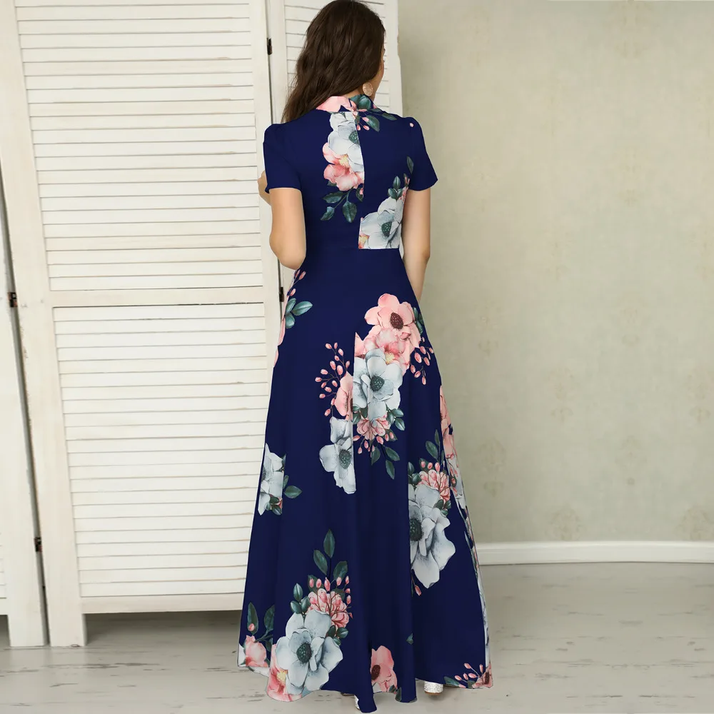 2019 Мода весна Boho Винтажные наряды Для женщин Повседневное элегантные длинные