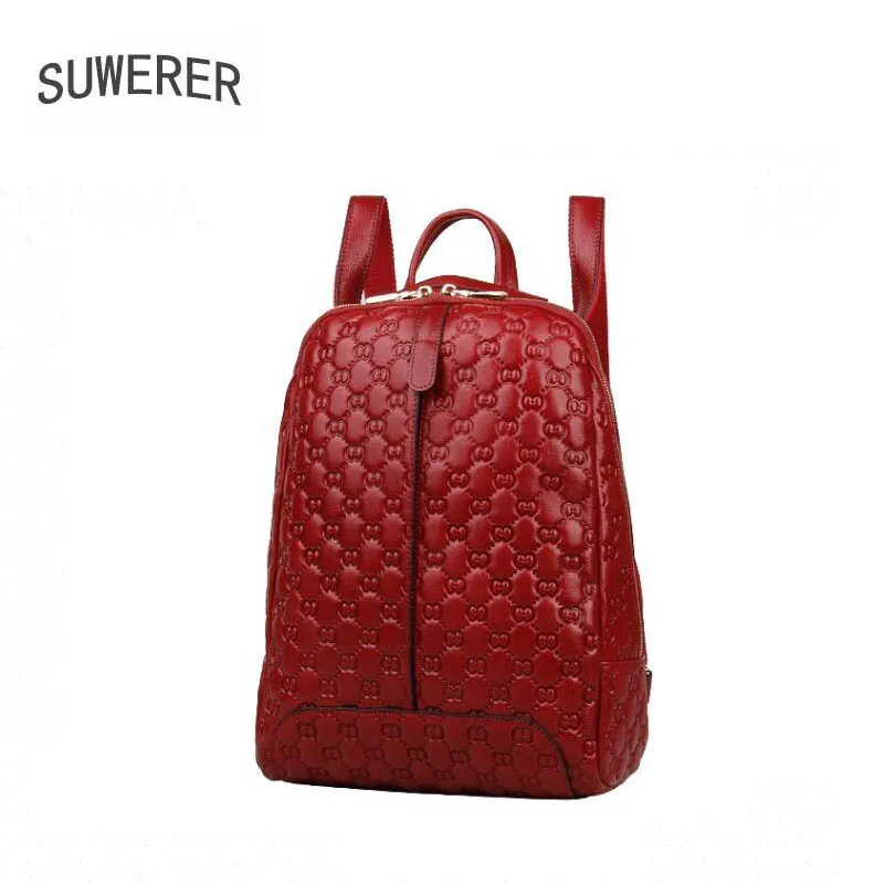 SUWERER новый рюкзак из натуральной кожи женский роскошный женские сумки