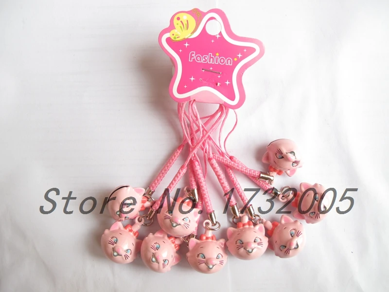 Новый 60 шт мультяшный кот кулон DIY Брелки с колокольчиком сумка подарки сувениры H