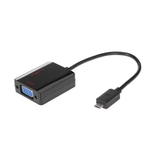 USB 2 0 Micro Мужской слимпорт для VGA 15pin Женский 1080P адаптер конвертер